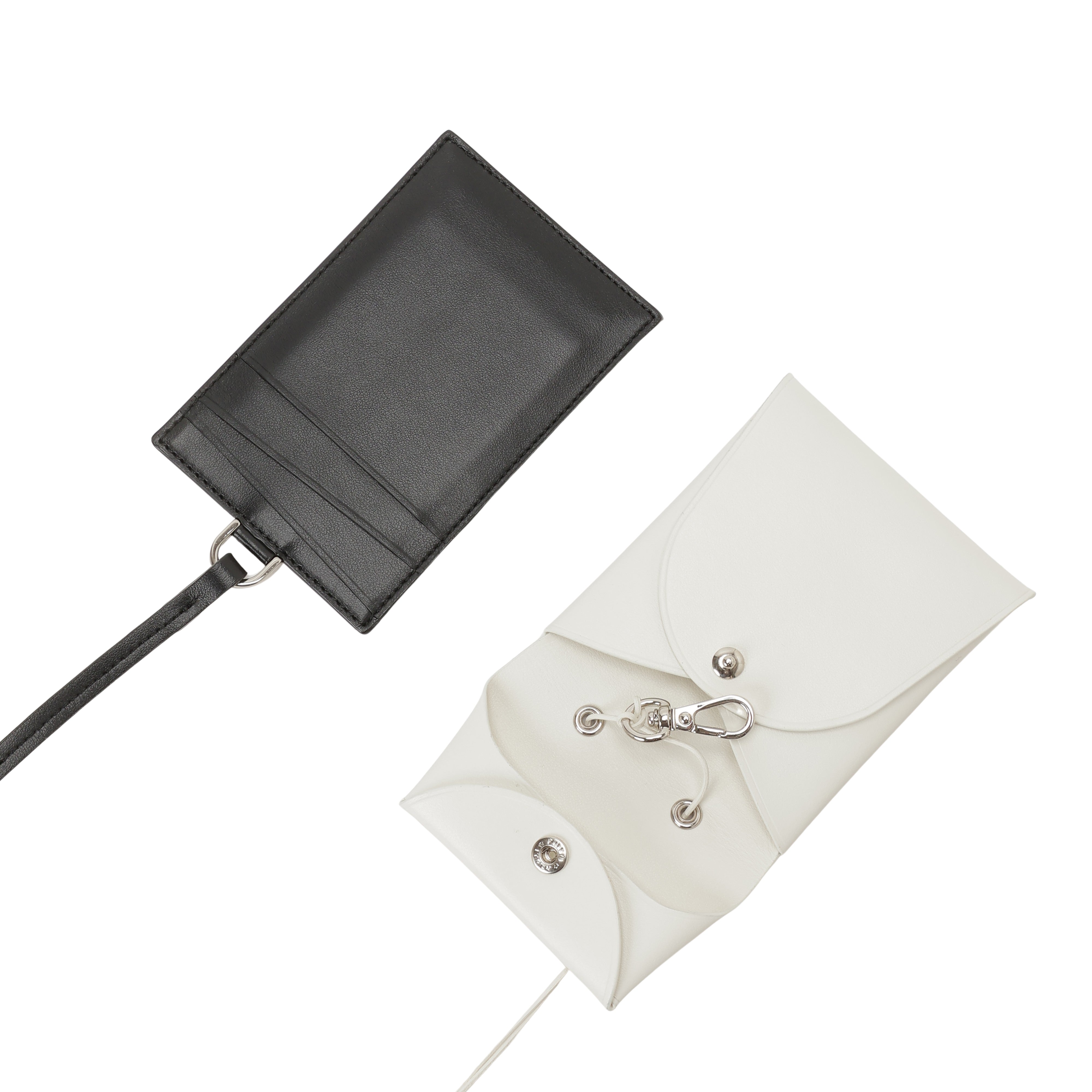 【UNKNOWN PRODUCTS x SISE】 COLLABORATION SMALL LEATHER GOODS (BLACK/WHITE)