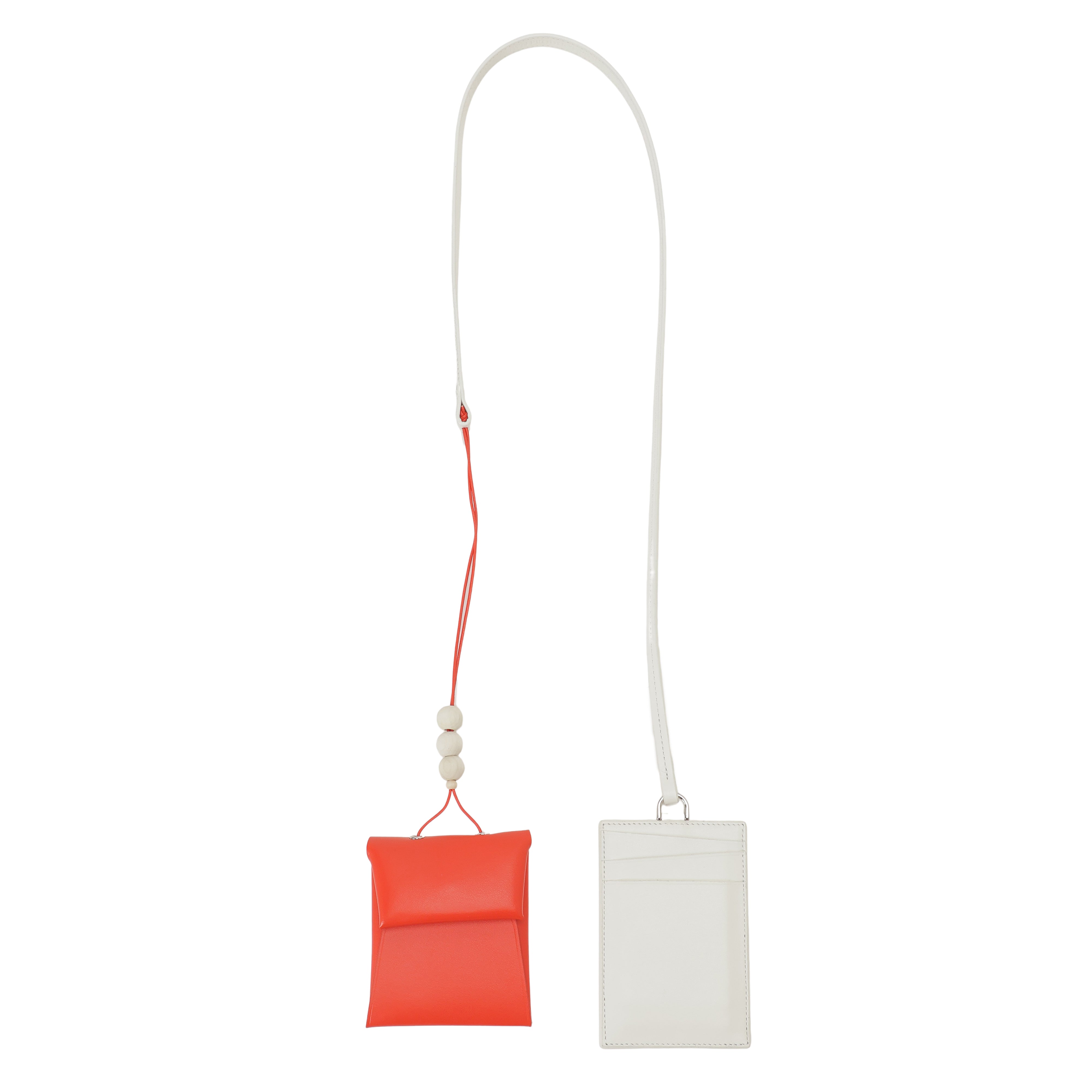 【UNKNOWN PRODUCTS x SISE】 COLLABORATION SMALL LEATHER GOODS (WHITE/ORANGE)