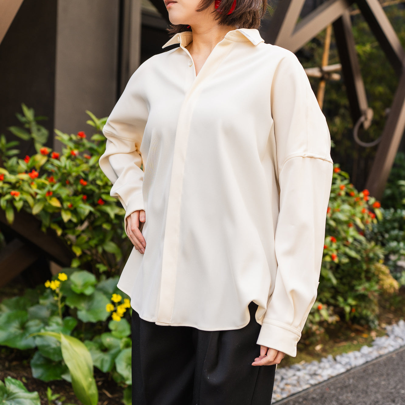 24AW TWILL BALLOON SHIRTS (WHITE)