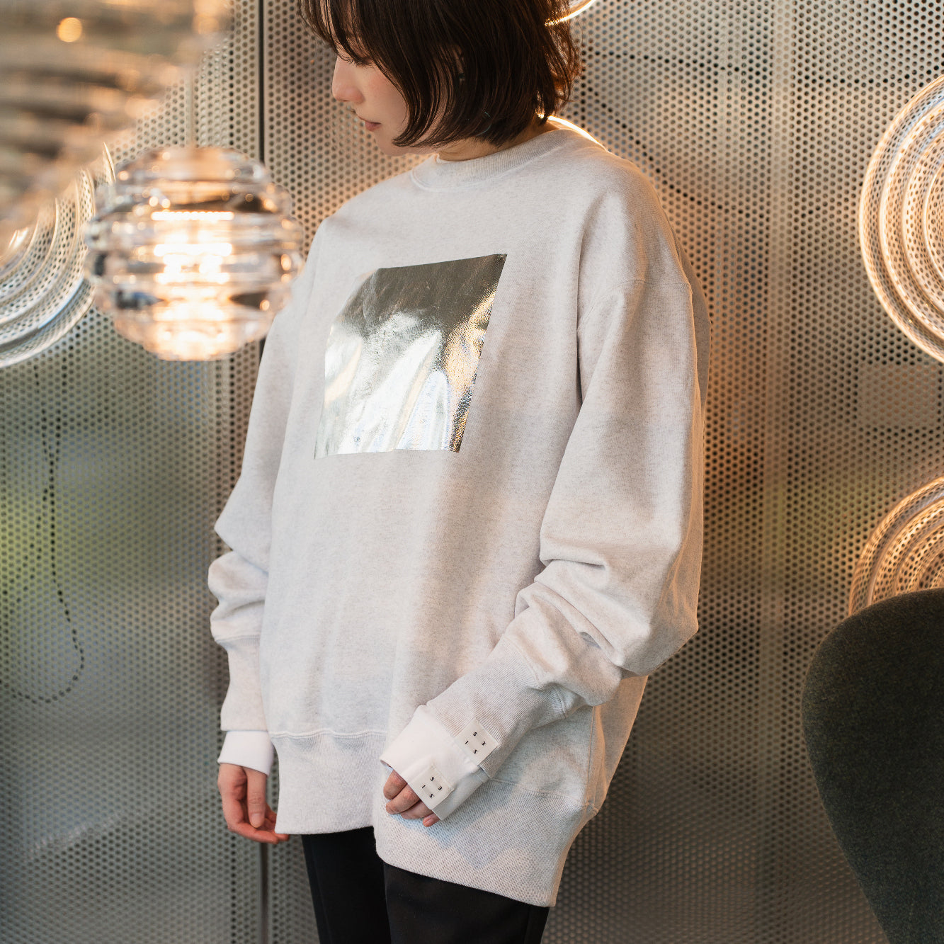 24AW CREW SWEAT (WHITE HEATHER)