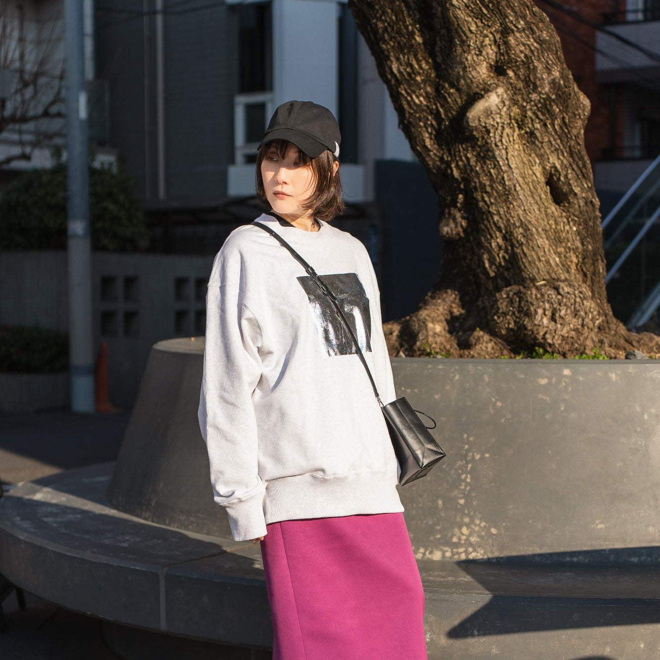 24AW CREW SWEAT (WHITE HEATHER)