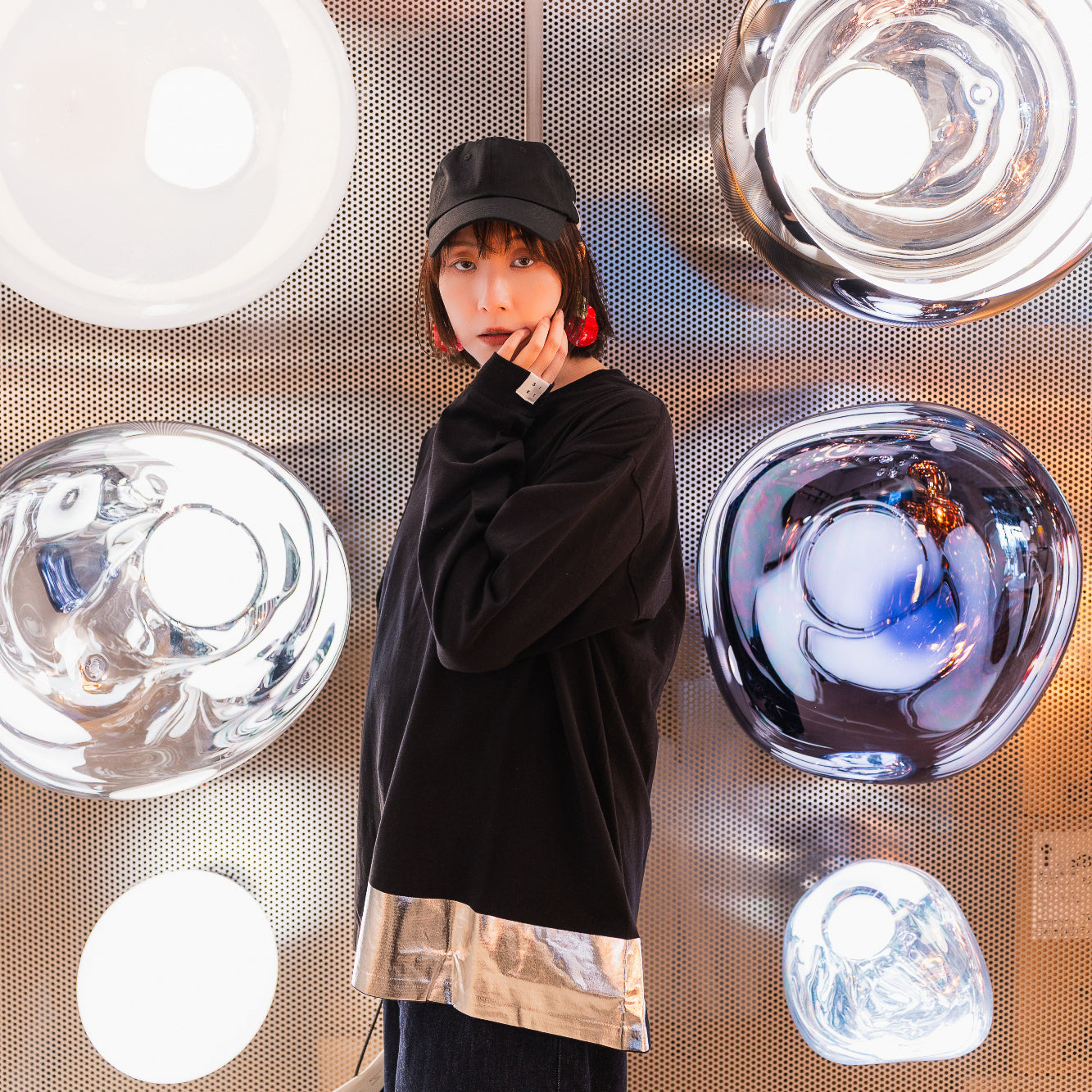 24AW SILVER LONG T-SHIRTS (BLACK)