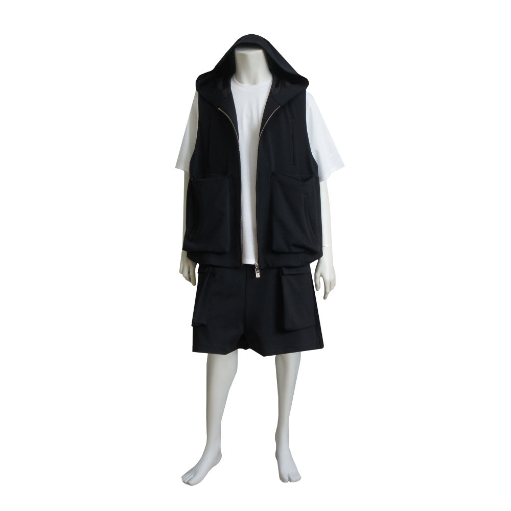 25SS HOODIE VEST (BLACK)