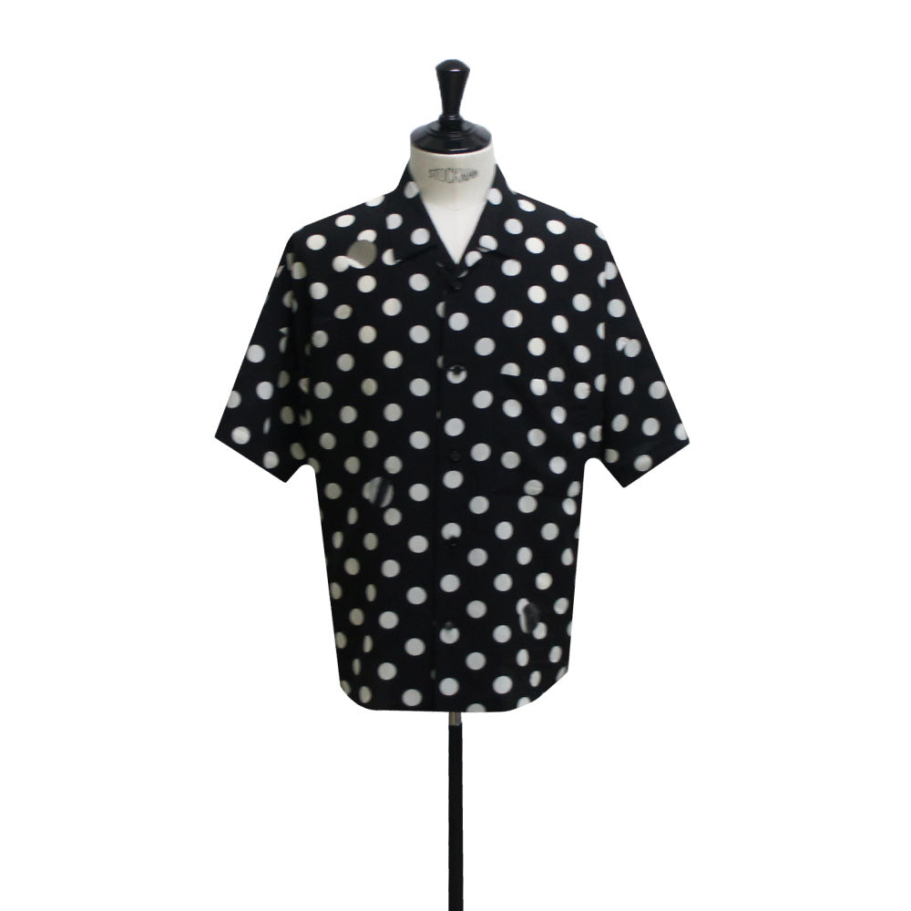 25SS DOTS FLY FRONT SHIRTS (BLACK)