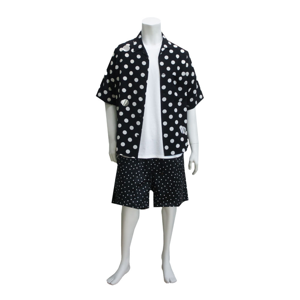 25SS DOTS FLY FRONT SHIRTS (BLACK)