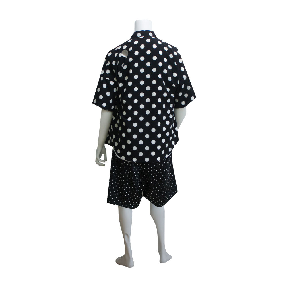 25SS DOTS FLY FRONT SHIRTS (BLACK)