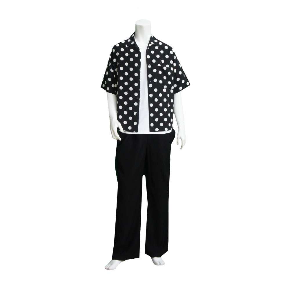 25SS DOTS FLY FRONT SHIRTS (BLACK)