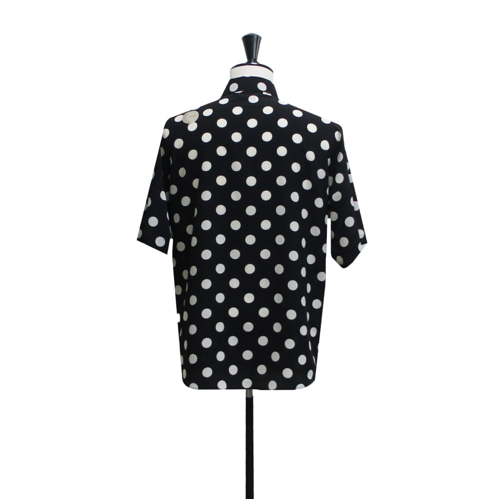 25SS DOTS FLY FRONT SHIRTS (BLACK)