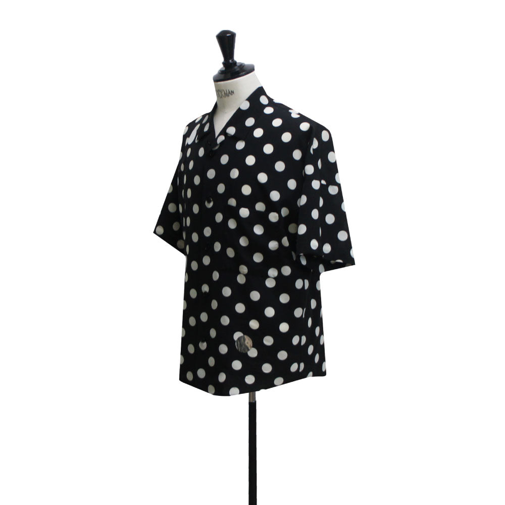 25SS DOTS FLY FRONT SHIRTS (BLACK)