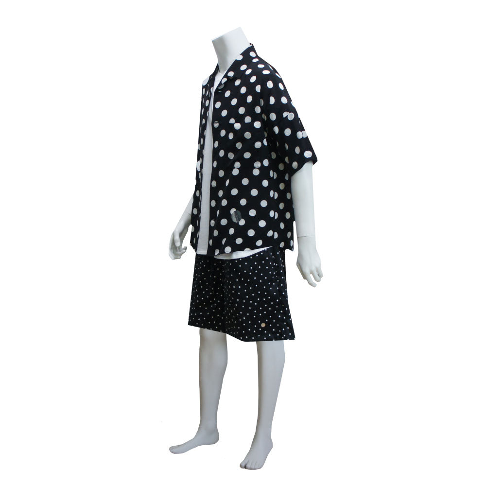 25SS DOTS FLY FRONT SHIRTS (BLACK)