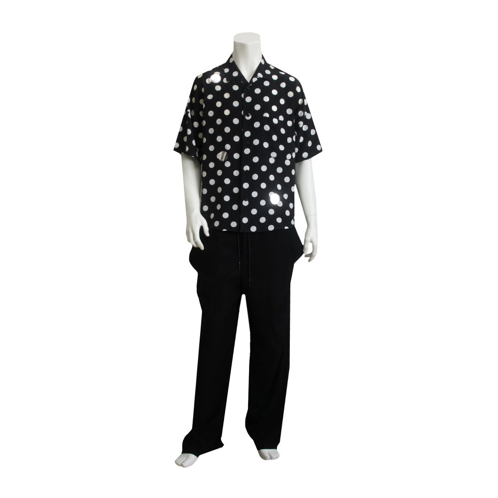 25SS DOTS FLY FRONT SHIRTS (BLACK)