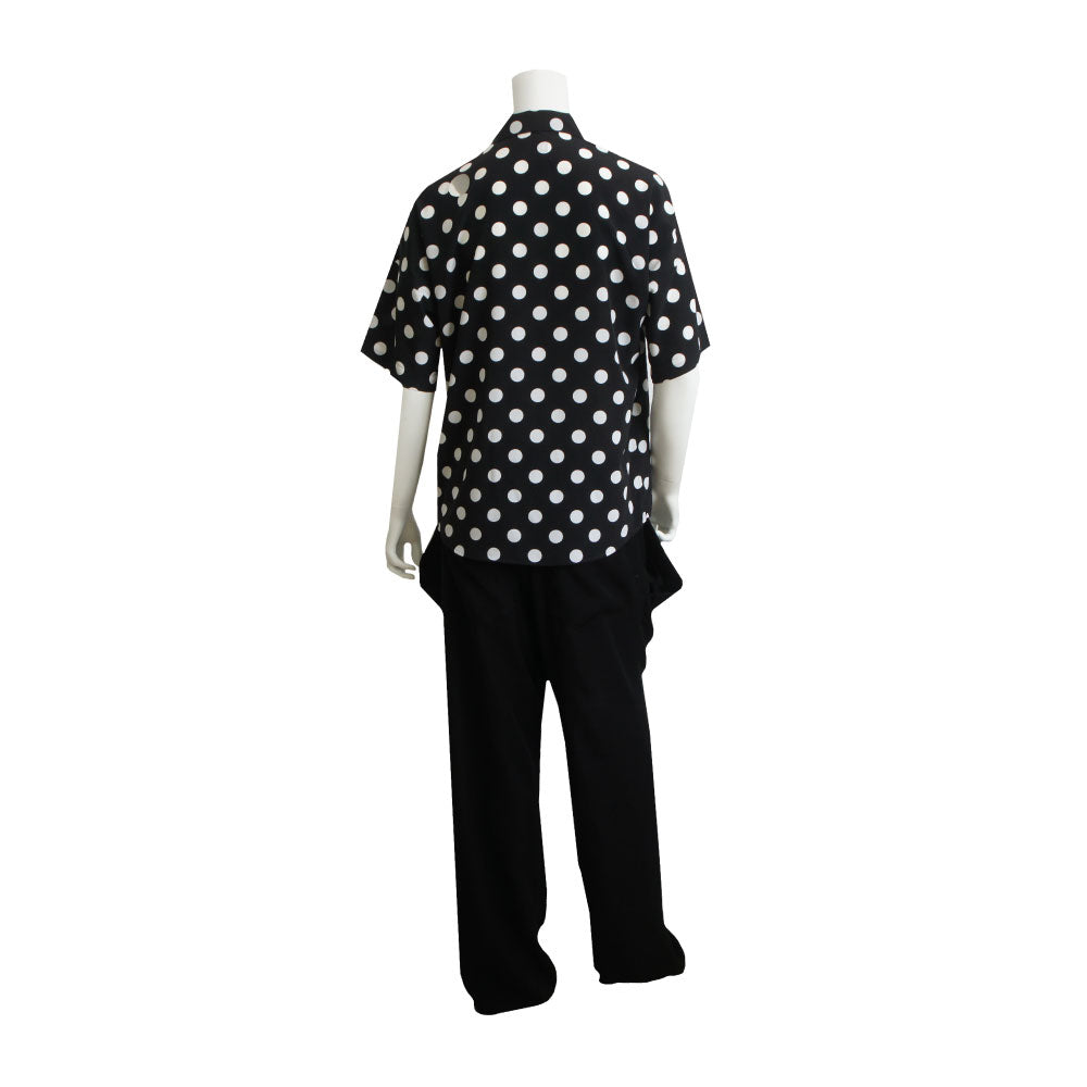 25SS DOTS FLY FRONT SHIRTS (BLACK)