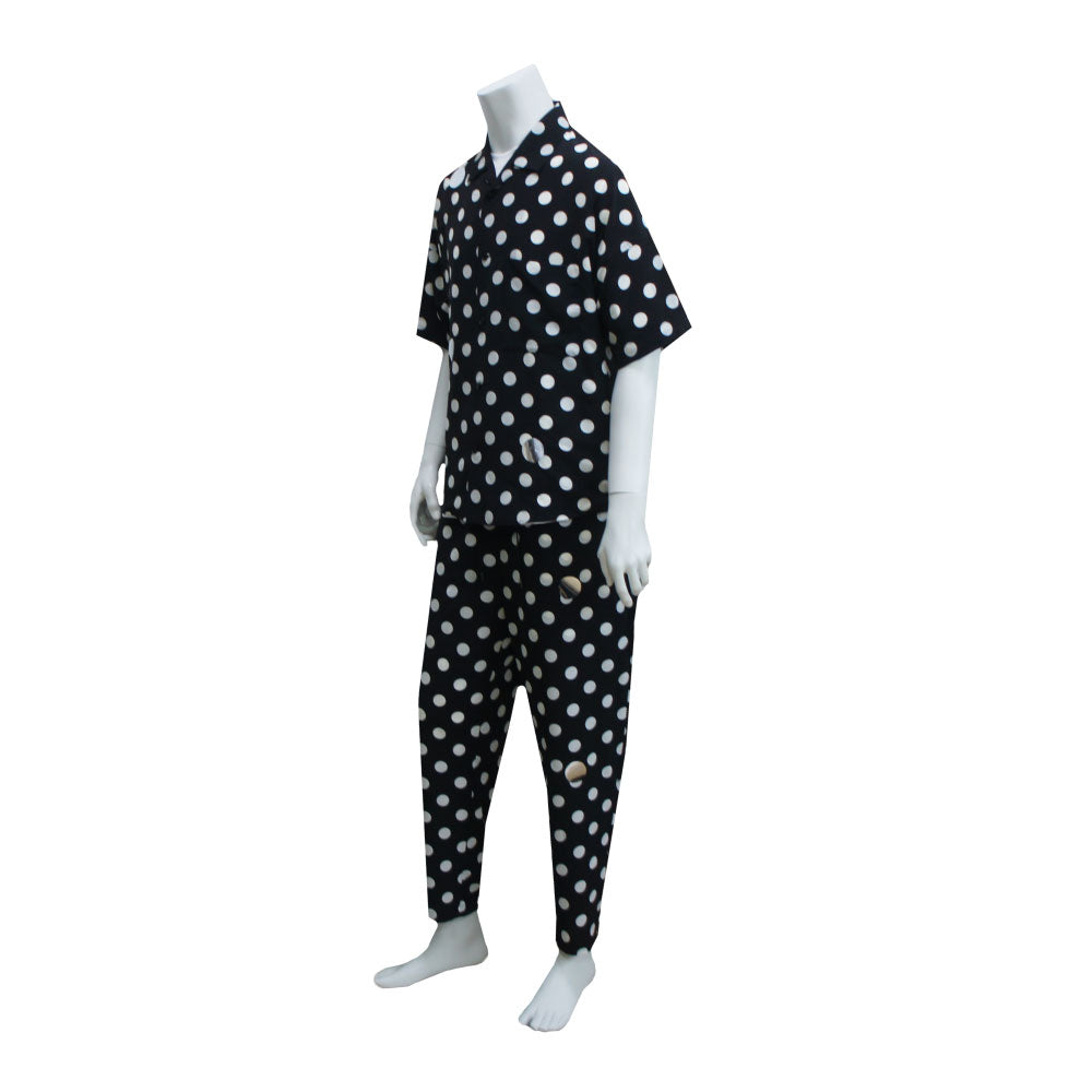 25SS DOTS FLY FRONT SHIRTS (BLACK)