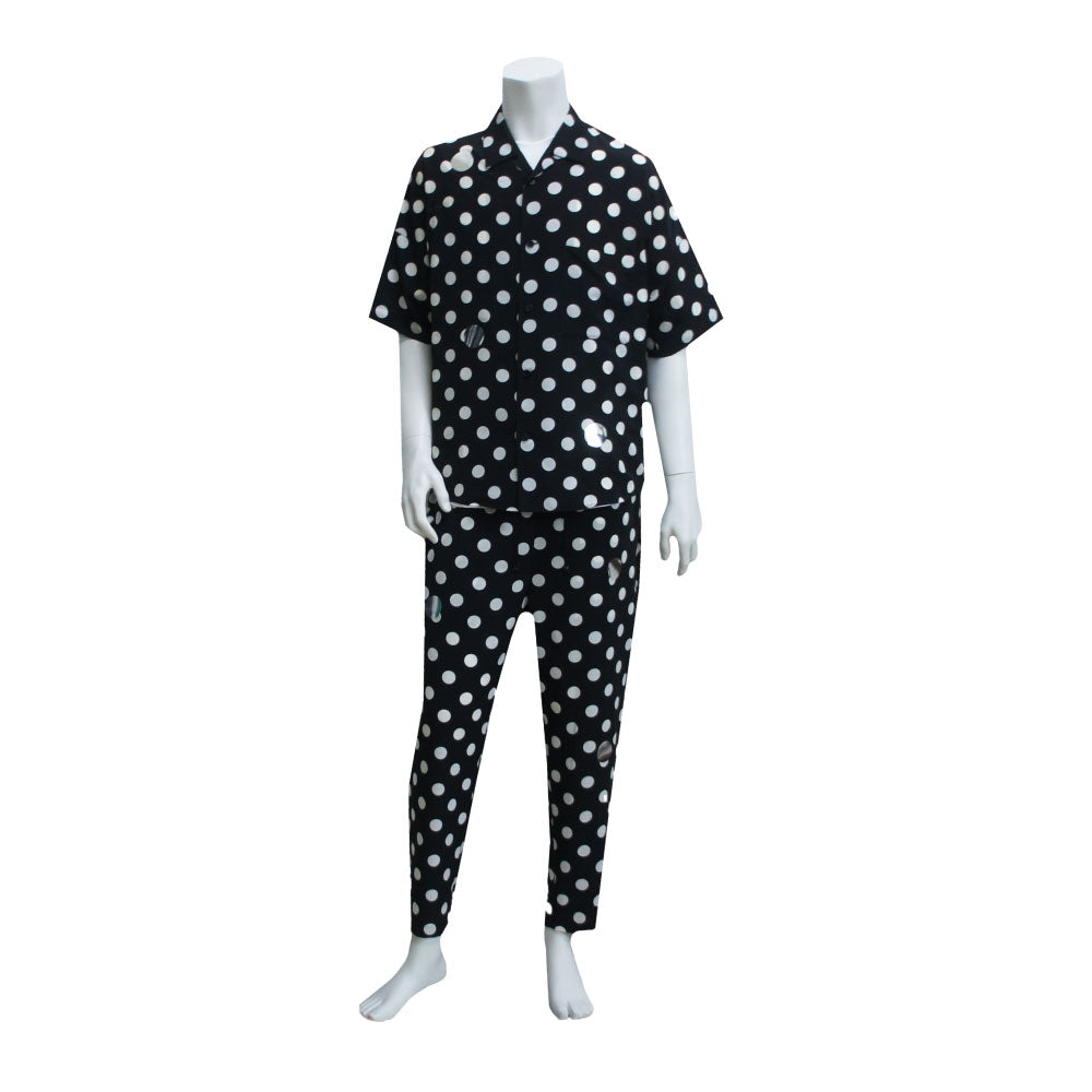 25SS DOTS FLY FRONT SHIRTS (BLACK)