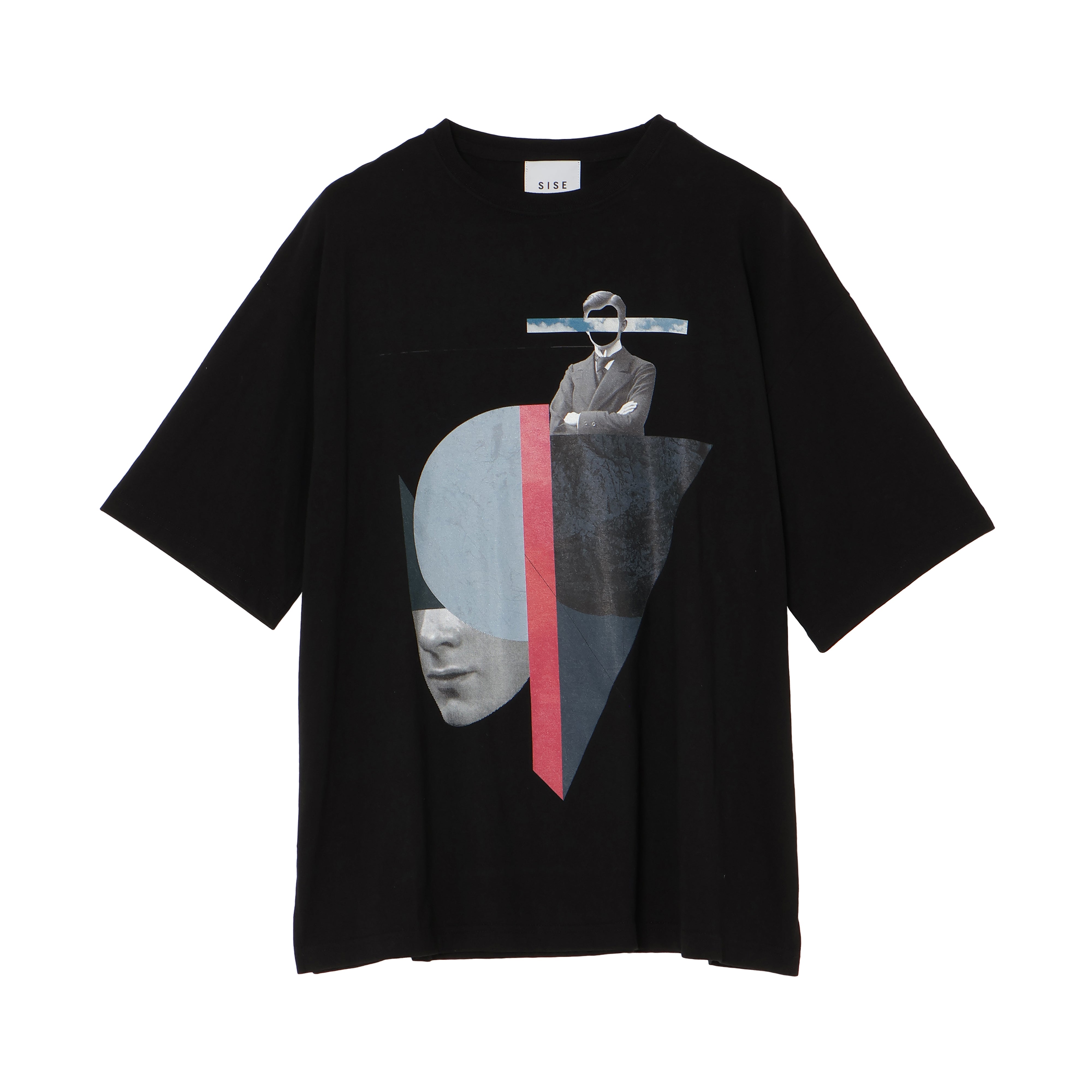 26SS ABSTRACT PORTRAIT T-SHIRTS (BLACK)